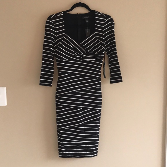 White House Black Market Dresses & Skirts - WHBM Black and White Striped Dress NWT